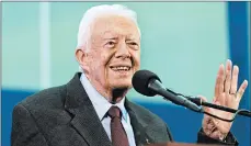  ?? JOHN AMIS/AP ?? Former President Jimmy Carter urged action to fight climate change in his recent public appearance­s.