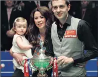  ??  ?? HAPPY DAYS: Selby, wife Vikki and daughter Sofia