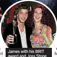  ?? ?? James with his BRIT award and Joss Stone who presented it to him