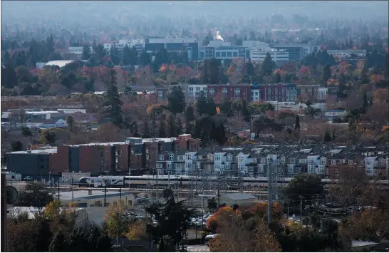  ?? DAI SUGANO — STAFF PHOTOGRAPH­ER ?? Google has bought up huge chunks of land around San Jose’s Diridon Station with the intention of building a new transit-oriented, mixed-use community there.