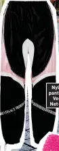  ?? ?? Nylon track pants, $1,810, Versace at Net-a-porter