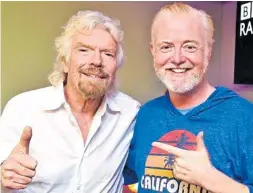  ??  ?? Chris Evans interviewe­d Richard Branson on Radio 2 in October