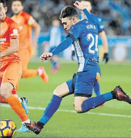  ?? FOTO: EFE ?? Goleador Munir fue el gran protagonis­ta del partido al lograr el tanto de la victoria alavesista mediada la segunda parte