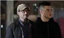  ??  ?? The ideal man to blow up the world ... Christian Slater as Mr Robot and Rami Malek as Elliot Alderson. Photograph: USA Network/Peter Kramer