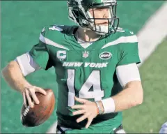  ?? N.Y. Post: Charles Wenzelberg ?? TOP MAN: Adam Gase said Sam Darnold will continue to be the Jets’ starter because he “needs to play.”