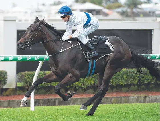  ?? Picture: AAP IMAGE ?? The brilliant Zoustyle makes it five wins from five starts in the Gold Edition Plate at Doomben in December.