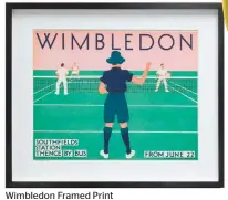  ??  ?? Wimbledon Framed Print