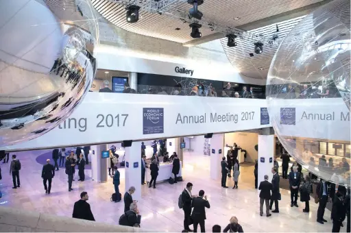  ?? PICTURE: EPA ?? PROGRESS: A general view on the first day of the 47th annual meeting of the World Economic Forum in Davos, Switzerlan­d, this week.