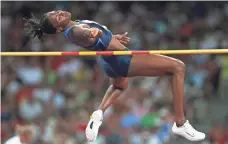  ?? 2008 PHOTO BY MICHAEL STEELE, GETTY IMAGES ?? Chaunte Howard finished sixth in the high jump in the Beijing Games, but she could receive a bronze due to athlete sanctions.
