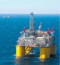  ?? /CORTESÍA SHELL ?? Plataforma de exploració­n en aguas profundas del Golfo de México