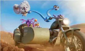  ?? ?? Back to the Outback features an all-star Australian cast, including Tim Minchin as Pretty Boy the koala, Isla Fisher as Maddie the snake, Miranda Tapsell as Zoe the lizard, Guy Pearce as Frank the funnel web spider and Angus Imrie as Nigel the scorpion. Photograph: Netflix