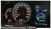  ?? ?? Total perjalanan hampir 1.200 km, konsumsi rata-rata 11 km/liter