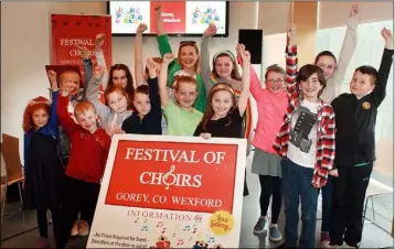  ??  ?? ‘Melody Maestros’ with their musical director, Genevieve Molloy at the Festival of Choirs launch at,