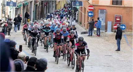  ??  ?? This year's Tirreno route dispenses with a big mountain climb in favour of a series of short, steep climbs