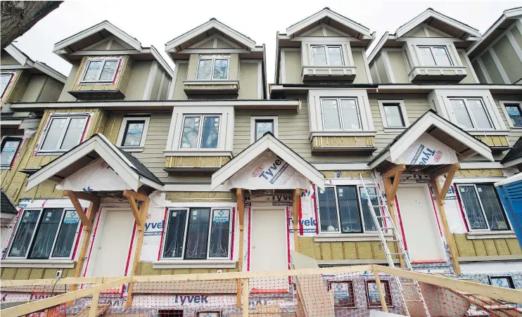  ?? ARLEN REDEKOP/PNG FILES ?? B.C.’s three major political parties have proposed changes to how homes are built and sold with an eye on moderating sky-high housing prices.