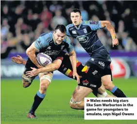  ??  ?? > Wales needs big stars like Sam Warburton in the game for youngsters to emulate, says Nigel Owens