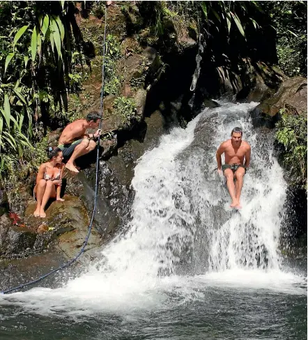  ??  ?? Take a guided tour through the Hitiaa lava tubes, work up a sweat, then take a dip.