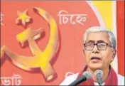  ?? PTI FILE ?? Tripura chief minister Manik Sarkar at a rally in Gandhigram recently. The ruling Left Front headed by Sarkar and the BJP have been trading charges over a book, Manik Rajar Deshe, which describes the inefficien­cy of his government.