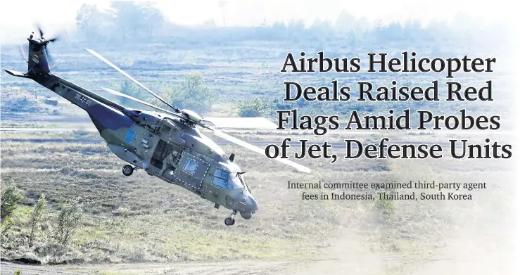  ?? REUTERS ?? An internal Airbus committee scrutinize­d deals at the company’s helicopter unit when it was led by current CEO Guillaume Faury.