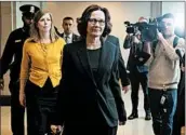  ?? SAUL LOEB/GETTY-AFP ?? CIA Director Gina Haspel arrives Wednesday to brief the House about the death of journalist Jamal Khashoggi.