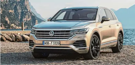  ?? Fotos: Volkswagen ?? Ein Statement auf Rädern: der fast zwei Meter breite VW Touareg.