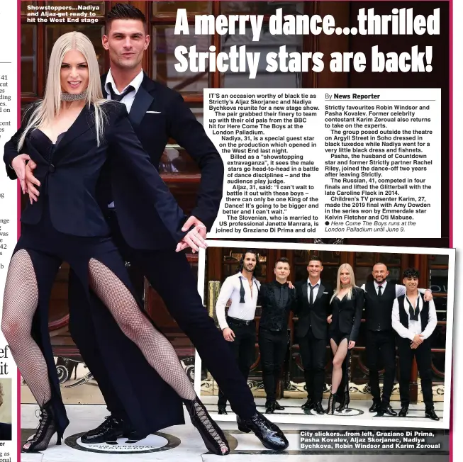  ??  ?? Showstoppe­rs...Nadiya and Aljaz get ready to hit the West End stage