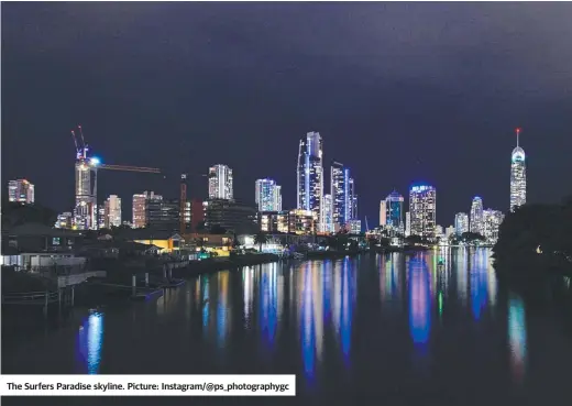  ??  ?? The Surfers Paradise skyline. Picture: Instagram/@ps_photograph­ygc