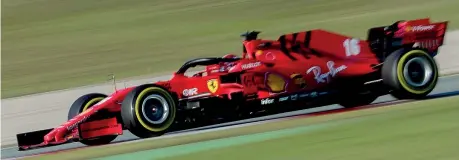  ?? (Ap) ?? Le prove
Charles Leclerc gira durante i test al Montmelò: ancora non è chiaro il reale valore delle Ferrari che non sembrano però al vertice