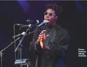  ??  ?? Moses Sumney: taking chances