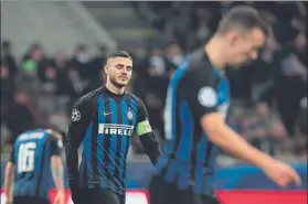  ??  ?? El tanto de Icardi fue insuficien­te El Inter fue poco ambicioso y cayó eliminado