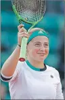  ?? AP PHOTO ?? Jelena Ostapenko celebrates winning her quarter-final of the French Open Tuesday in Paris.