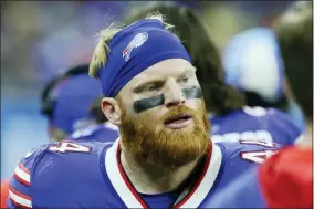  ?? DUANE BURLESON — THE ASSOCIATED PRESS FILE ?? Buffalo Bills linebacker Tyler Matakevich (44) is shown during the second half of an NFL football game against the Cleveland Browns, Sunday, Nov. 20, 2022, in Detroit. The Buffalo Bills reached agreements on Monday, March 13, 2023, to re-sign punter Sam Martin and linebacker Tyler Matakevich before they were eligible to become unrestrict­ed free agents this week.