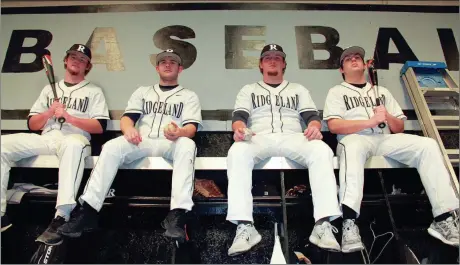  ??  ?? Ridgeland seniors Will Hodges, Austin Delay, Ivy Boehm and Christian Gentry are hoping to capture the Panthers’ first region championsh­ip since 1999. (Messenger photo/Scott Herpst)