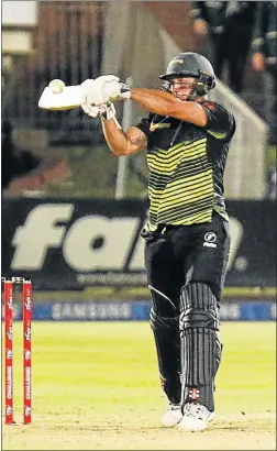  ?? Picture: GALLO IMAGES ?? MASTER-BLASTER: Christiaan Jonker has been a stalwart for the Warriors in this season’s T20 Challenges, helping to steer his team to three wins out of four matches thus far. Known as ’The Finisher’ he is expected to play a pivotal role again today