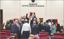  ?? ?? cTP mPs rallied round their leader Tufan erhürman after he was warned for exceeding his speaking time in Parliament