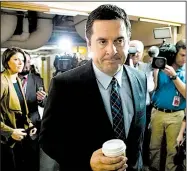  ?? The New York Times/DOUG MILLS ?? Rep. Devin Nunes, chairman of the House Intelligen­ce Committee, on Tuesday refused to step aside from his panel’s investigat­ion on Russia’s involvemen­t in the 2016 presidenti­al election.