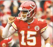  ?? Jamie Squire / Getty Images ?? The Chiefs’ Patrick Mahomes has thrown for 14 TDs.