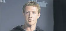  ?? BLOOMBERG ?? Facebook CEO Mark Zuckerberg