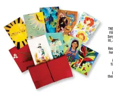  ??  ?? THE GIFT OF ART Filipino artists Sergio Bumatay III, Japs Antido, Farley Del Rosario, Romeo Forbes Jr., Liza Flores, Aldy Aguirre, and Tippy Go have their works printed with these handy art cards