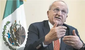  ?? ADRIAN WYLD/AP ?? Mexican Undersecre­tary for North America Jesús Seade has taken issue with part of the the new U.S.-Mexico-Canada trade agreement involving monitoring of labor conditions.
