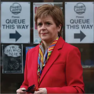  ??  ?? First Minister Nicola Sturgeon on the campaign trail; businessme­n Sir Tom Hunter, top, and Jim Mccoll, who have both criticised the Scottish Government