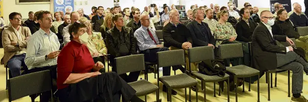  ?? ?? Accountabi­lity statement . . . Regional Developmen­t Minister Stuart Nash addresses the Southland Otago Regional Engineerin­g Collective engineerin­g summit in Dunedin yesterday.