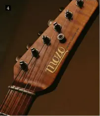  ??  ?? 4. “The headstock shape is from one of Ben Harper’s 1920’s Knutsen Hawaiian guitars,” says Asher. Not surprising­ly, Ben Harper also plays one of these! 4
