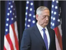  ?? Andrew Harrer / Bloomberg ?? Defense Secretary Jim Mattis warned in his resignatio­n letter of the threat to the U.S. from allowing alliances to fray.