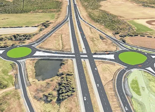  ?? COURTESY OF THE DEPARTMENT OF TRANSPORTA­TION AND INFRASTRUC­TURE ?? A roundabout corridor will be built to complete the final segment of the Team Gushue Highway.
