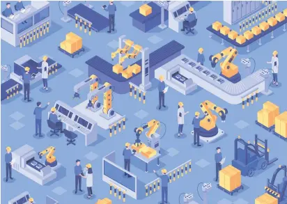  ??  ?? Eine Fabrik braucht auch in Zeiten der Digitalisi­erung Fachkräfte: Es gibt keine Automaten, die Automatisi­erung produziere­n.