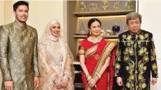  ?? ?? FAZURA dan Fattah ketika menghadiri majlis sambutan peribadi Tengku Permaisuri Norashikin bersama Sultan Selangor, Sultan Sharafuddi­n Idris Shah Alhaj Ibni Almarhum Sultan Salahuddin Abdul Aziz Shah Alhaj.