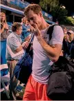  ??  ?? Andy Murray, 31 anni, in lacrime