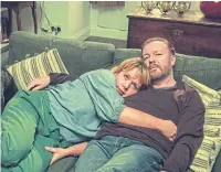  ??  ?? ● Ricky Gervais and Kerry Godliman in After Life season 2