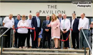  ?? ?? The pavilion is offically opened, and inset, the Germany football shirt.
Leigh Hemsil/ljh Photograph­y